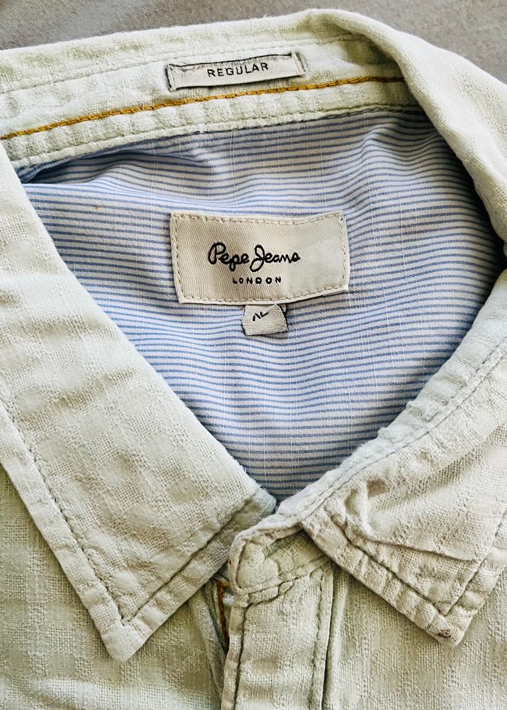 Combo Light Green Pepe Jeans Line Shirts For Men