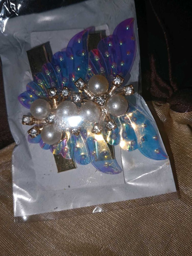 Pearl &amp; Crystal Hair Clip