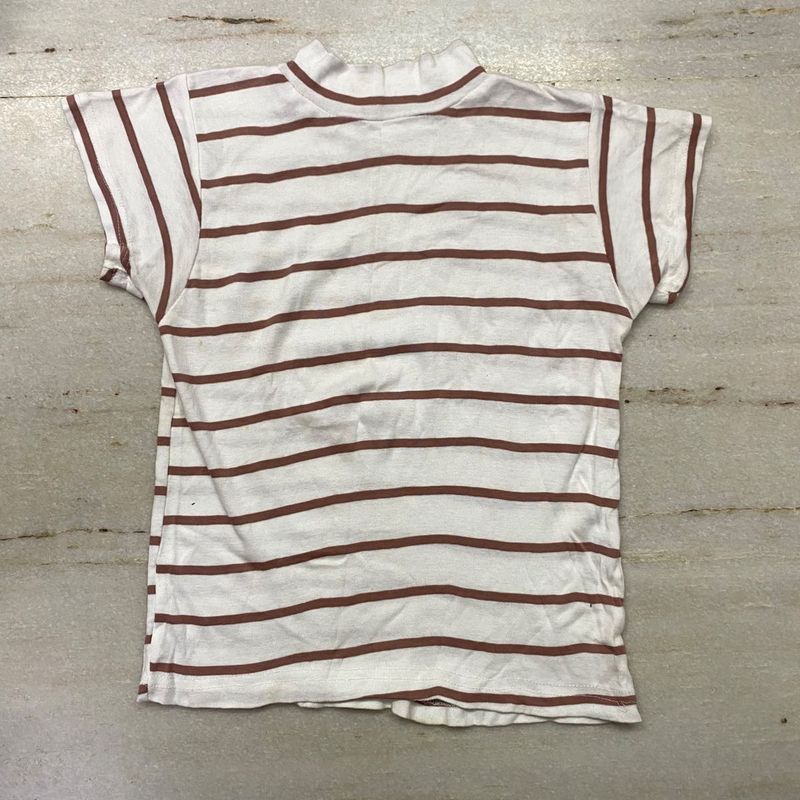 Striped High Neck