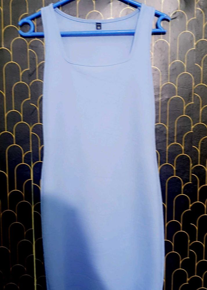 Baby Blue Bodycon Dress FREE SIZE