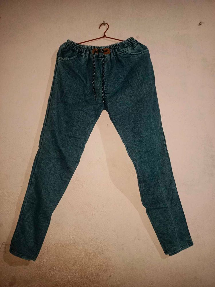 Stylish Blue Denim Joggers