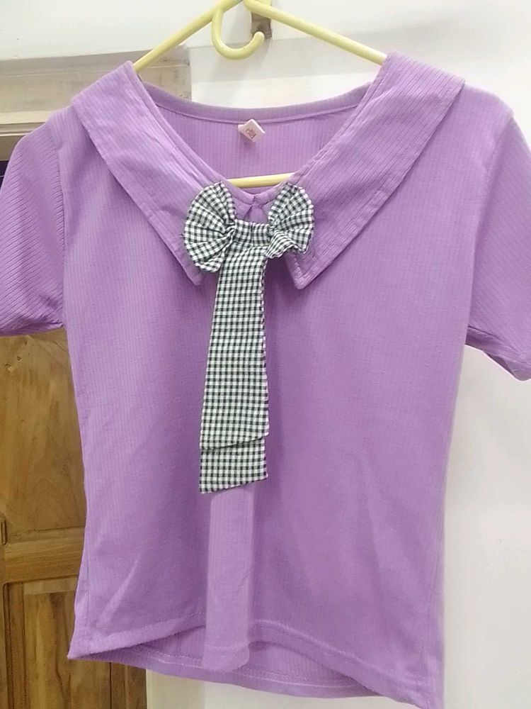 Cute Purple Bow T-Shirt