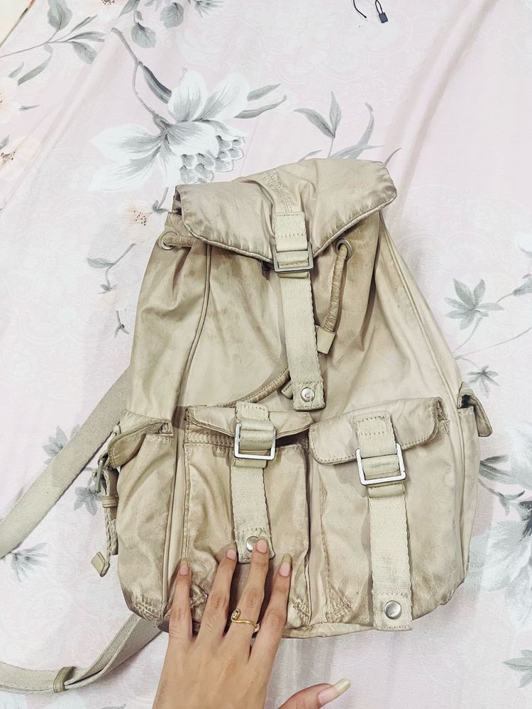 ZARA Beige Backpack