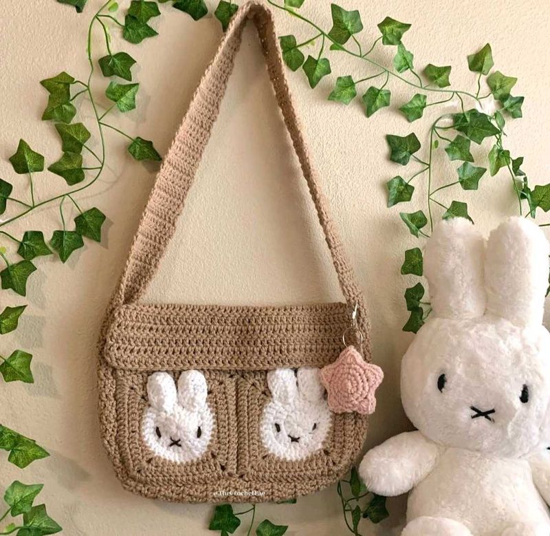 Crochet Miffy Messenger Bag