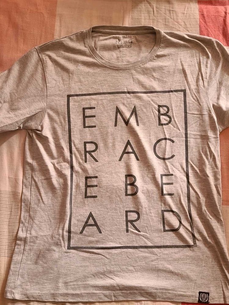 Embrace beard Graphic Print T shirt