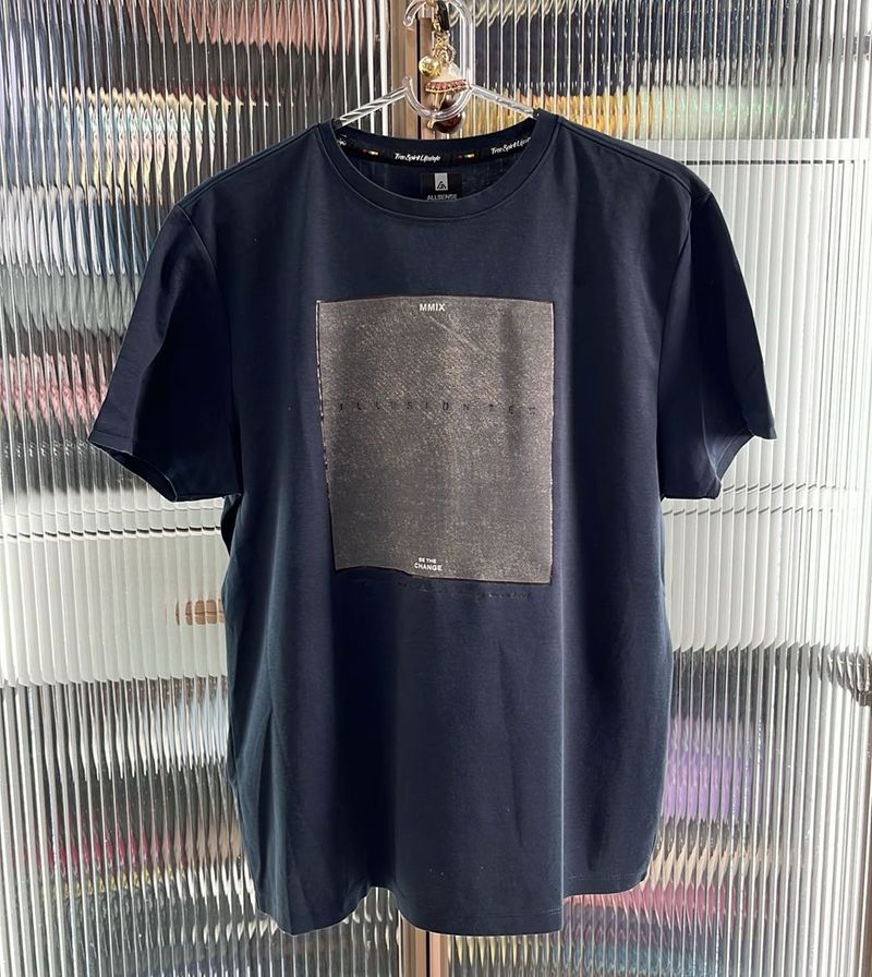Navy Graphic Print T-Shirt