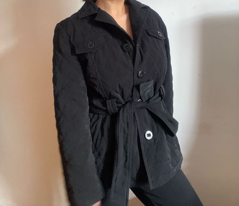 🌈ESPRIT Quilted Belted Jacket