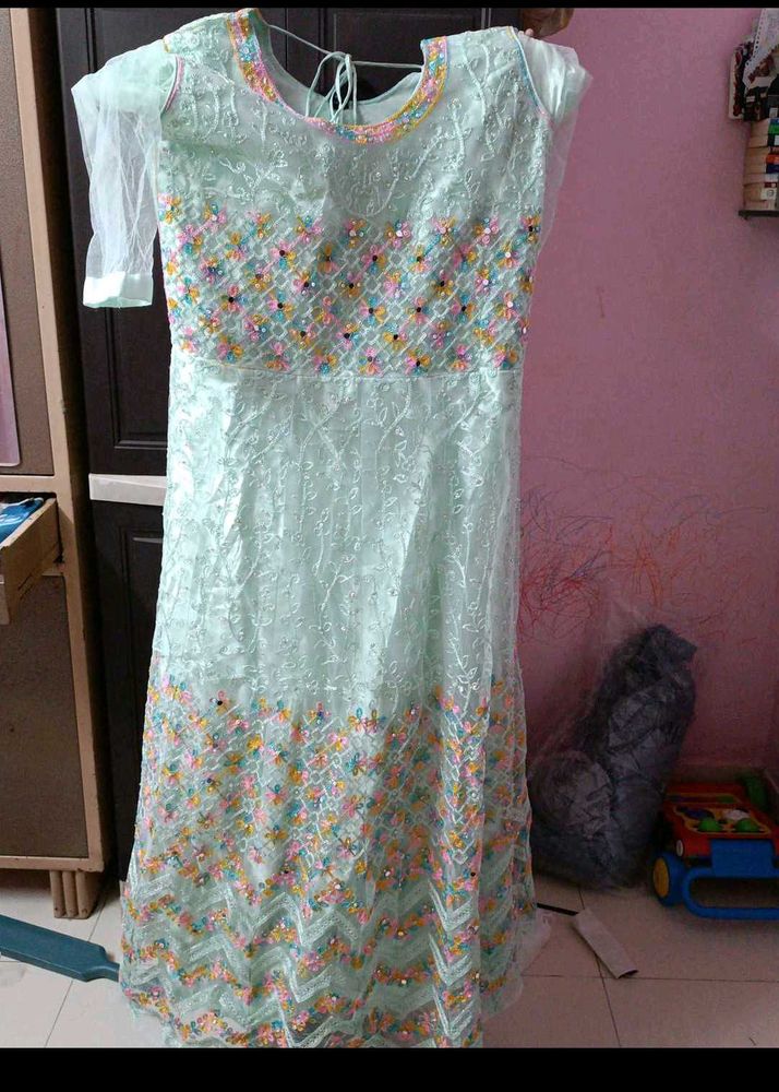 lite  blue gown for all ocation.