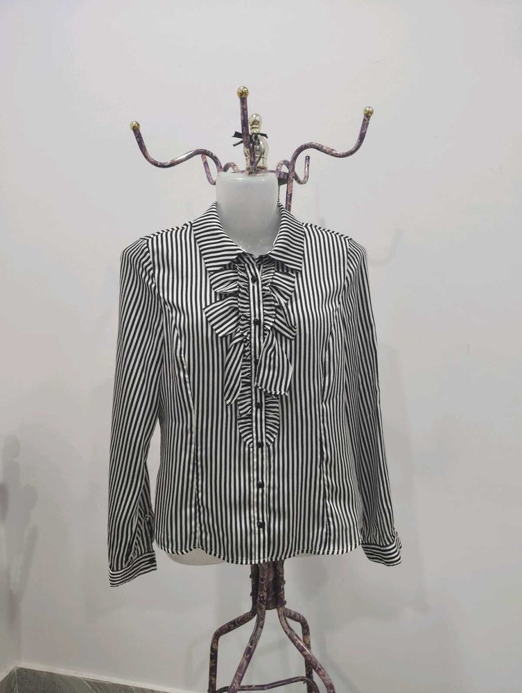 Striped Ruffle Blouse