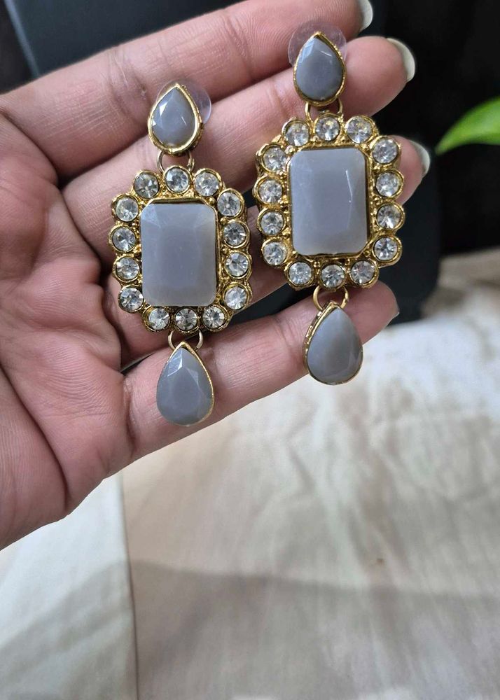 Elegant Gray Earrings