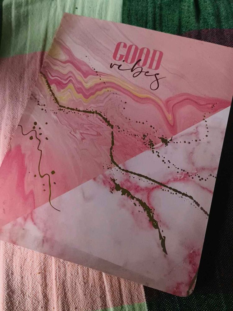Good Vibes Pink Marble Notebook
