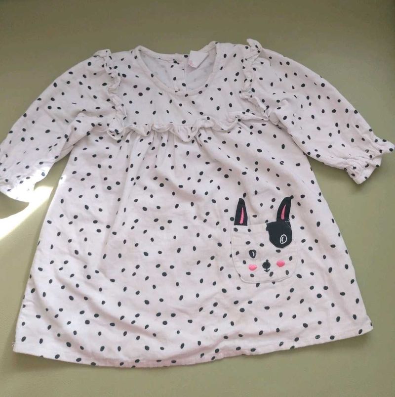 Polka Dot Bunny Pocket Dress