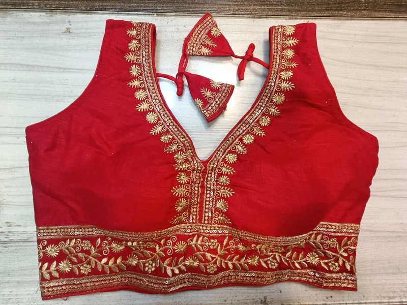 Embroidered Red Blouse