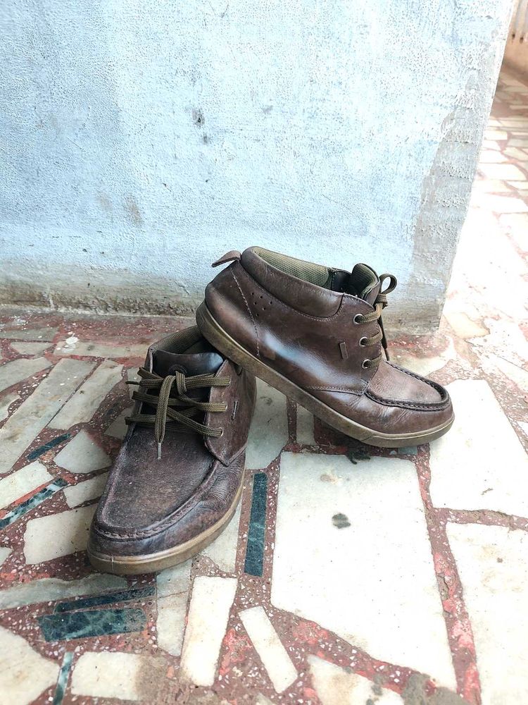 Brown Leather Ankle Boots