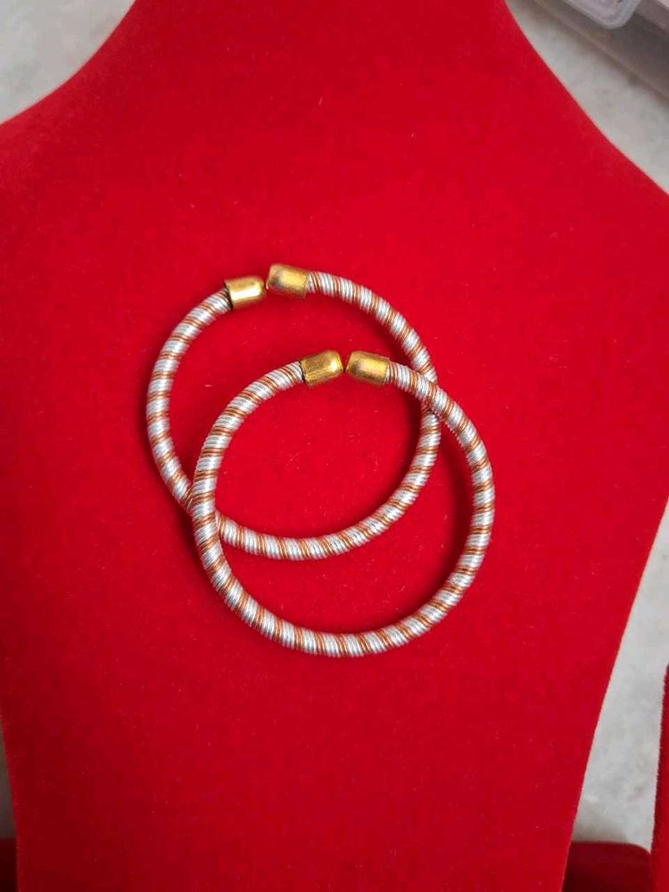 Beautiful Adjustable Silver Mix Kada