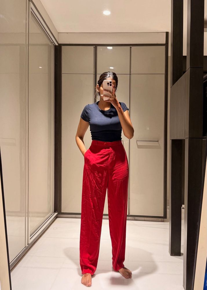 Red Casual Pants
