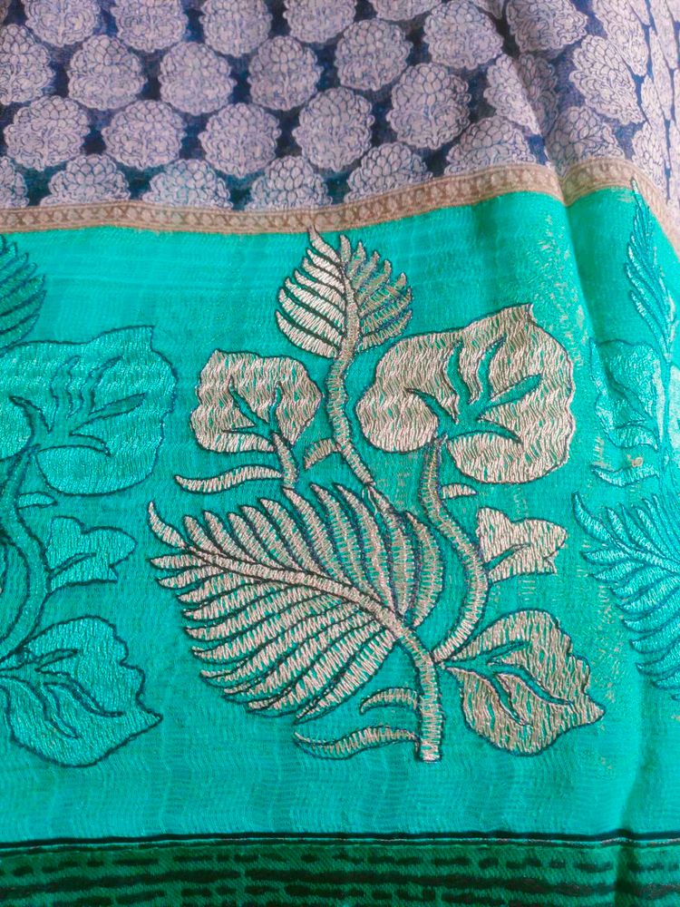 Elegant Embroidered Saree