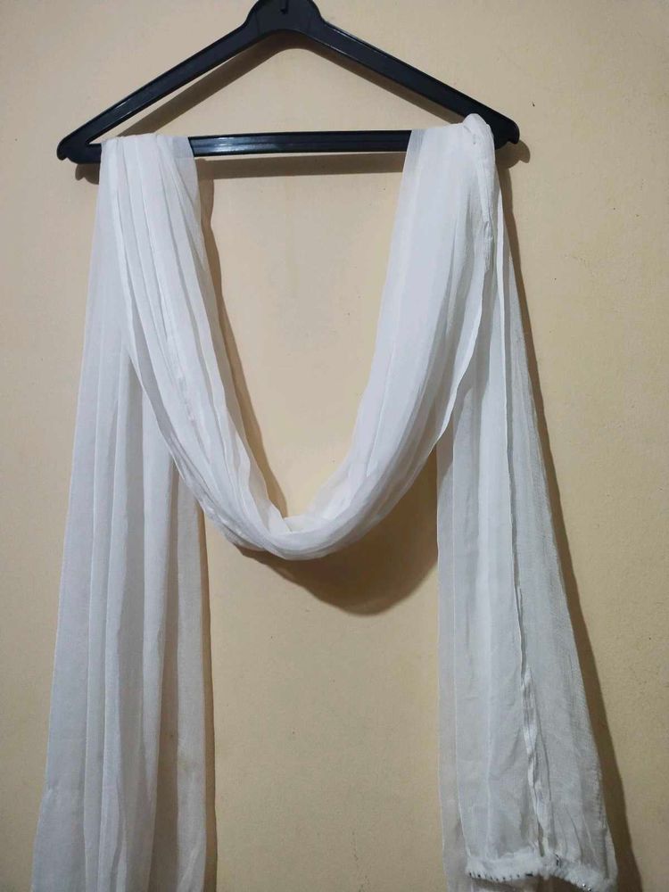 White Chiffon Dupatta