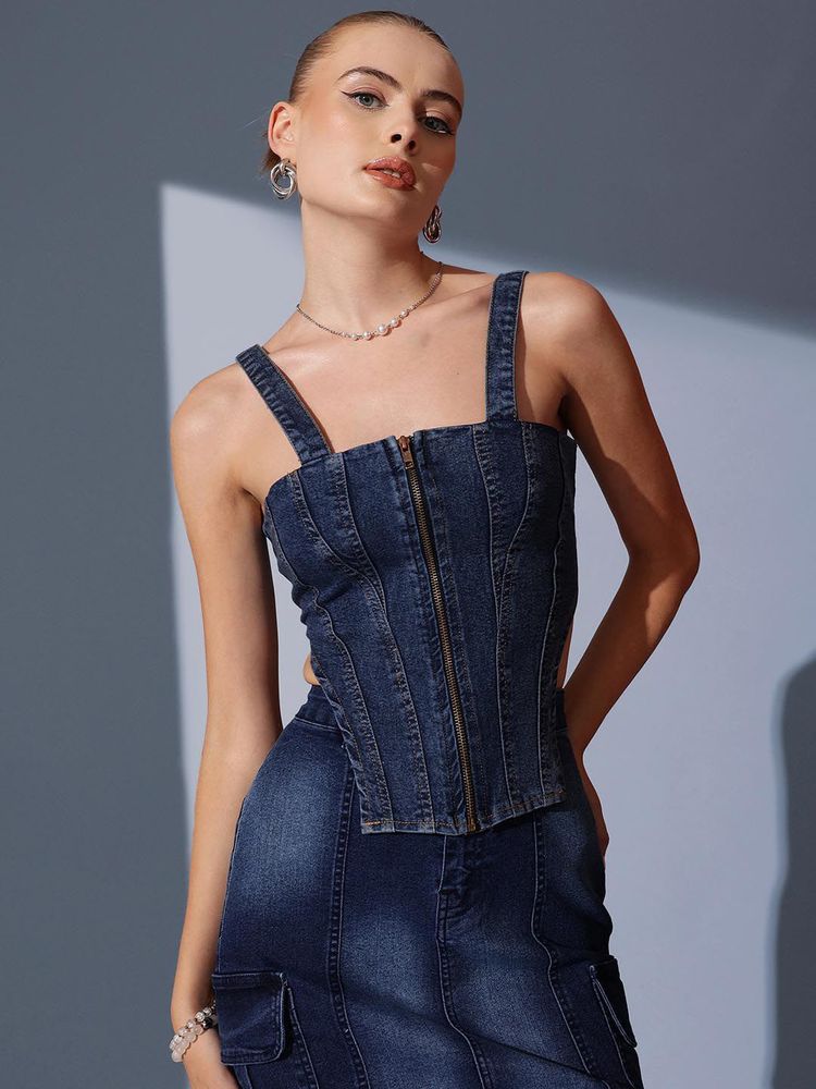 Denim Corset
