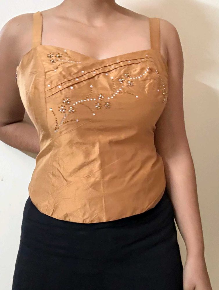 Embellished Sleeveless Top