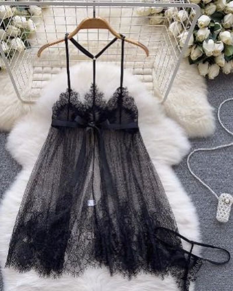 Black Lace Lingerie for Nighttime