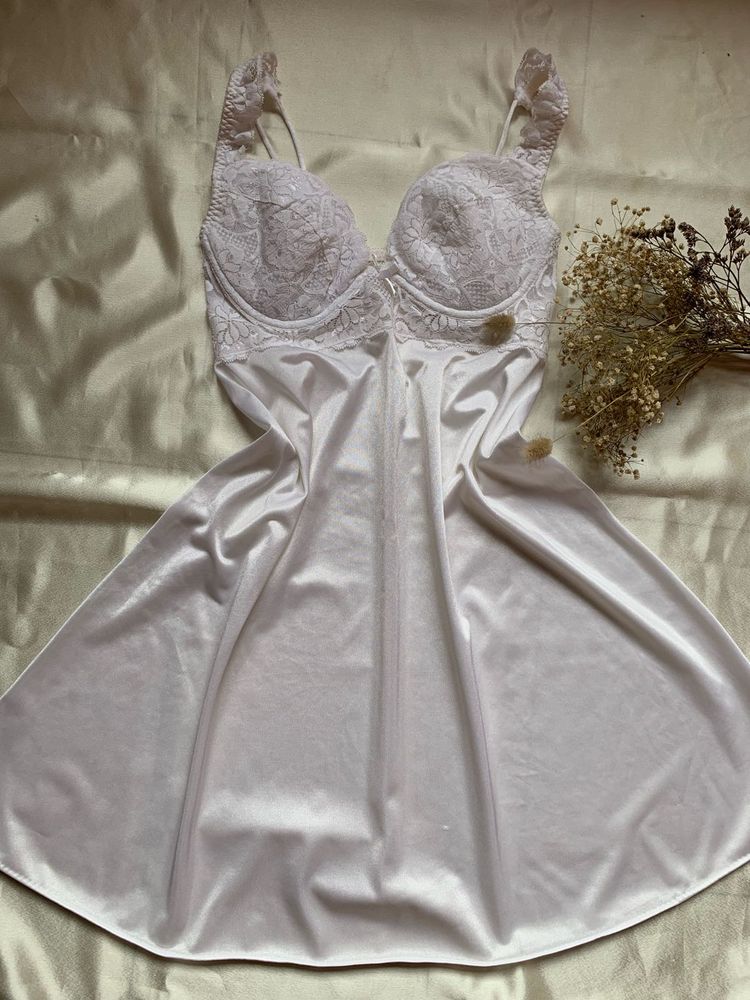 White Lace Sleep Wear Dress