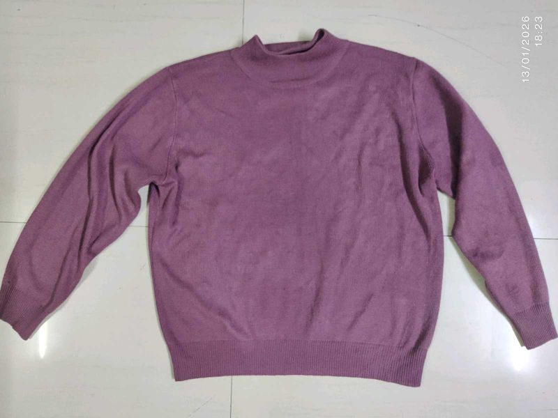 Mauve Turtleneck Pullover