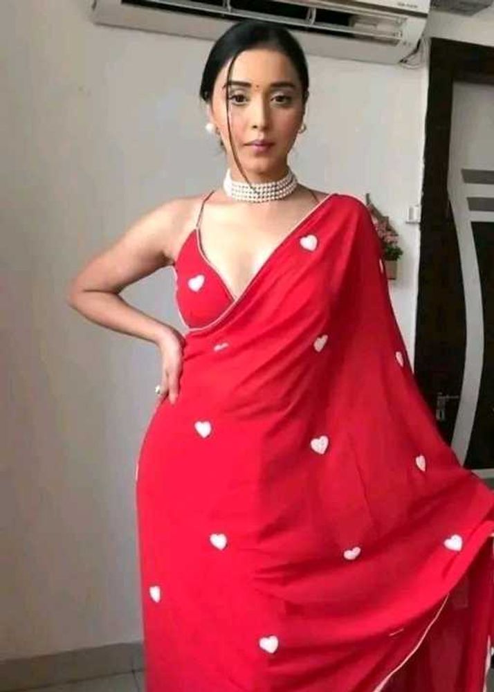 Velentine Red Saree ❤️❤️😍😍