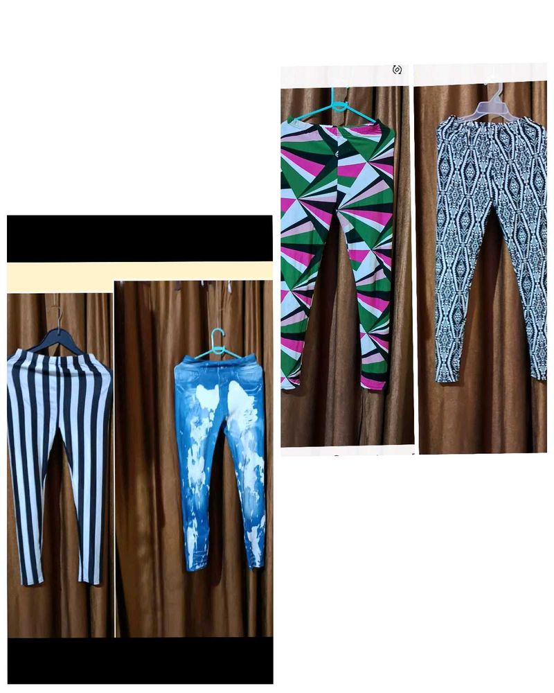 Combo Of 4 Leggings Size 32 Inches
