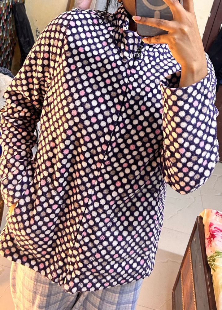 Polka Dot Cozy Jacket