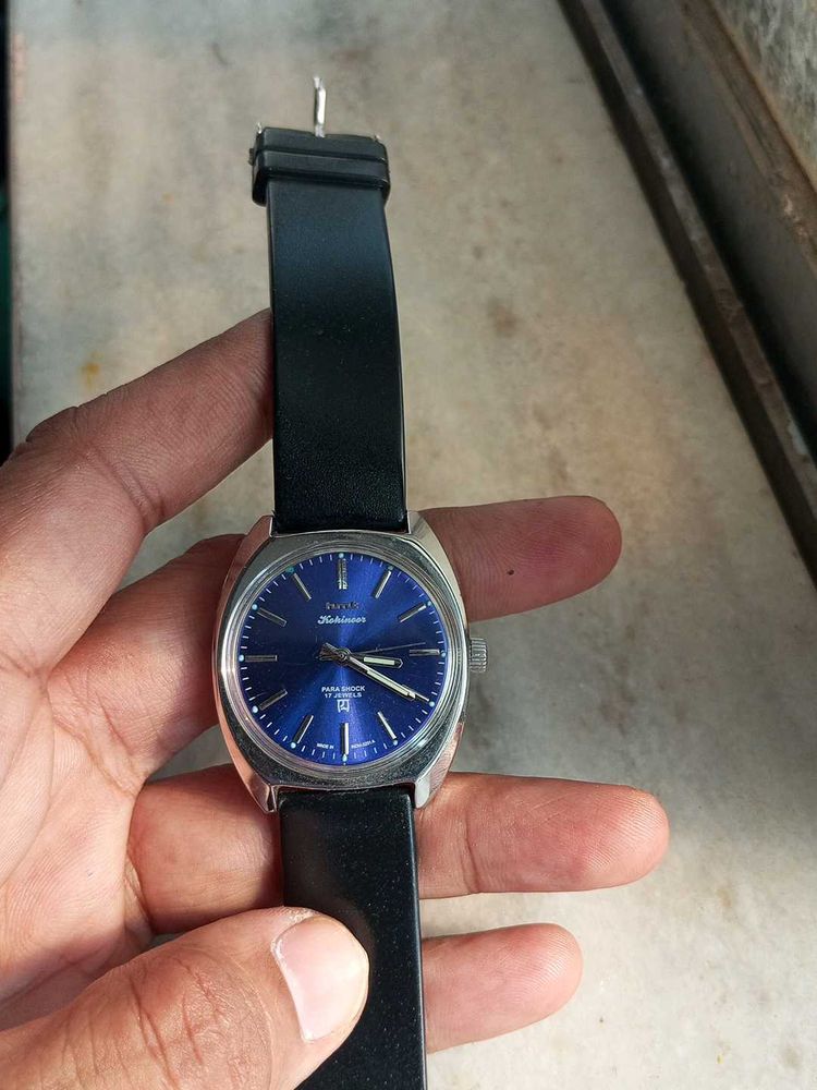 Vintage HMT Kohinoor Blue Dial Winding Watch