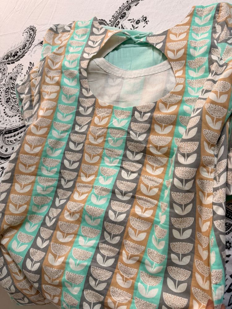 elegant cotton kurta pant set