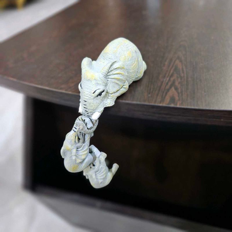 3pcs/set Cute Elephant Figurines Crafts Home Decor
