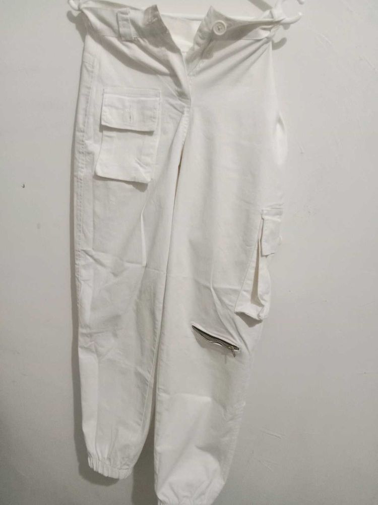White Cargo Pants