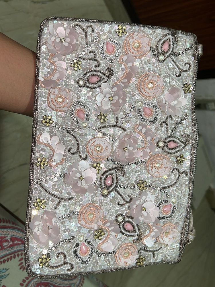 Silver Zipper Pouch