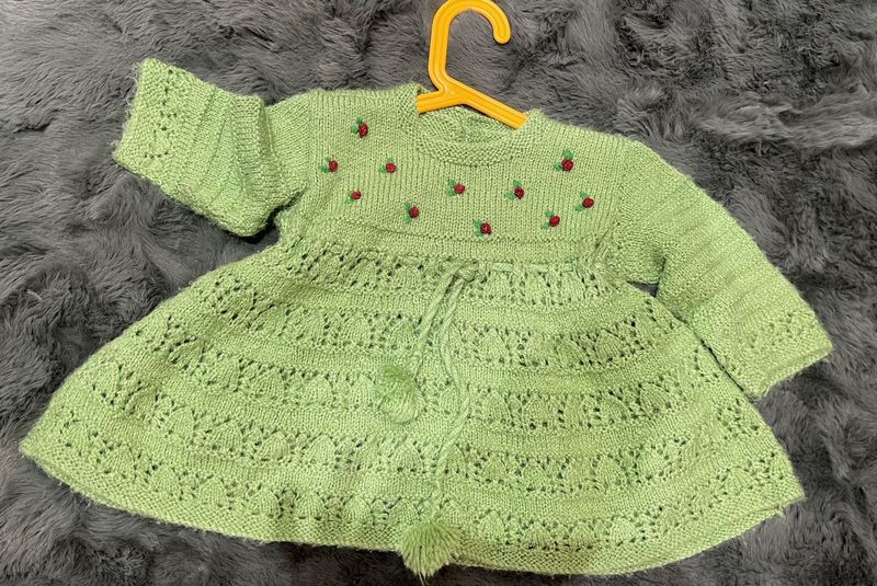 Hand Knitted and Embroidered Dress