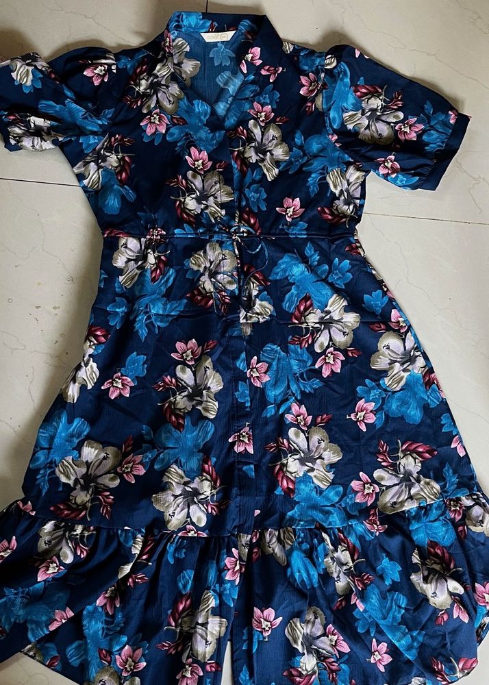 Floral Print Shirt Dress