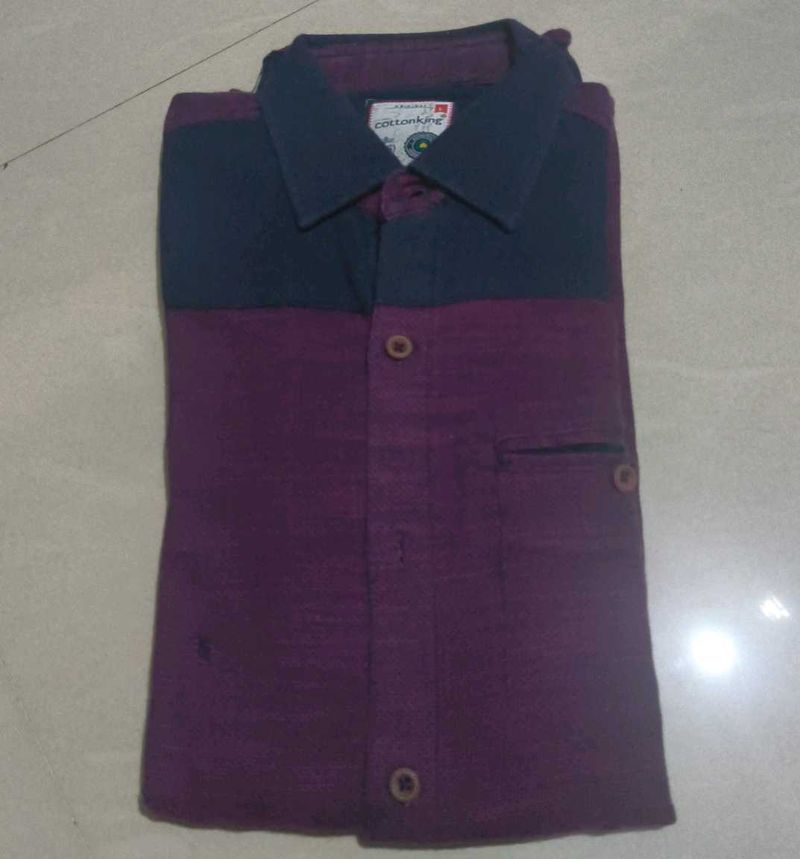 Dual Colour Cottonking Casual Shirt