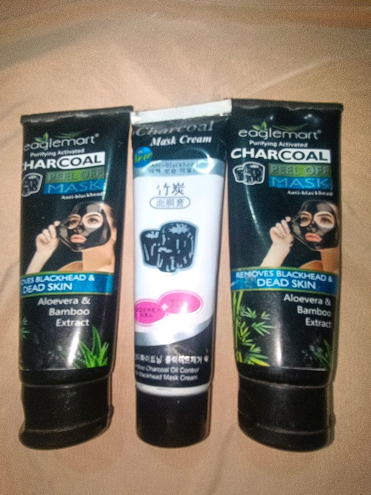 Pack Of 3 Charcoal Peel Mask