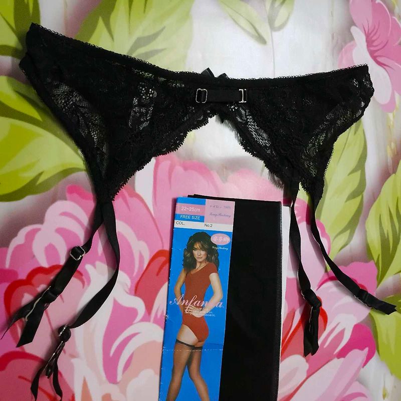 [805]Black Lace Garter Belt Suspender