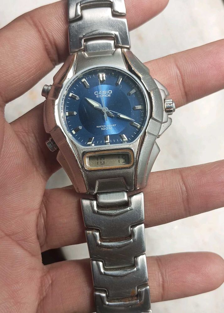 Casio Edefice Orignal Ana-digital Blue Dial Watch