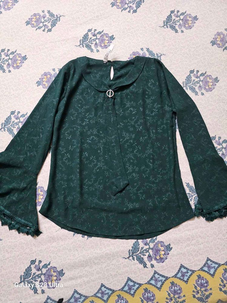 Dark Green Color Top