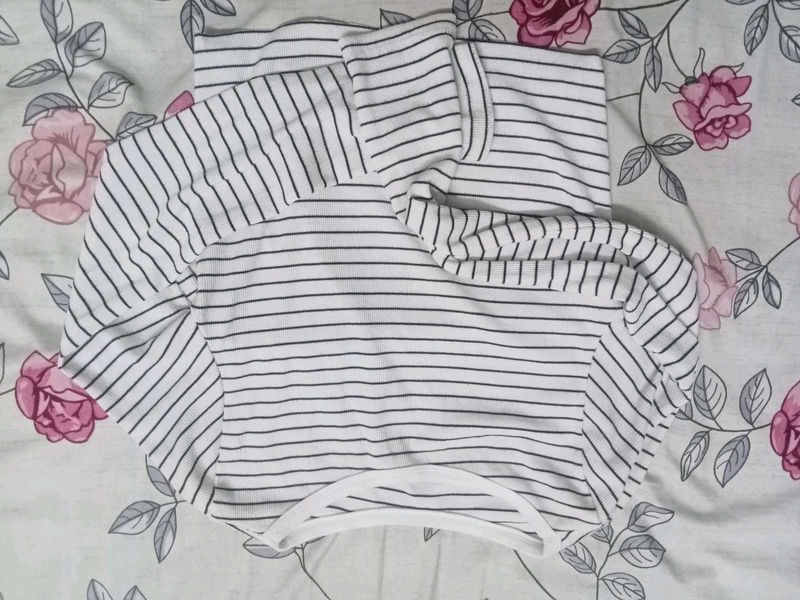 Striped Cropped Long Sleeve