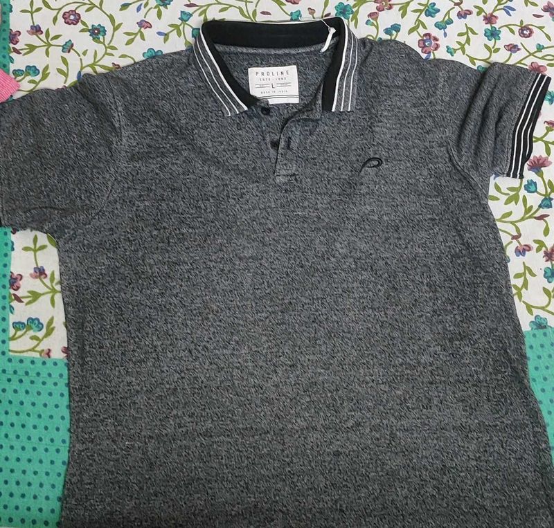 Gray Proline Polo Shirt