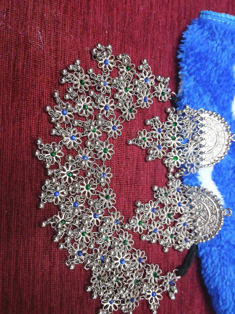 jewellery set  of oxidised silver