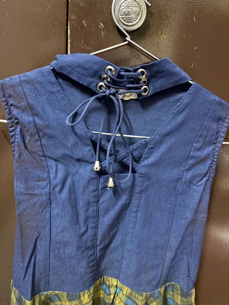 Blue Denim Style Dress