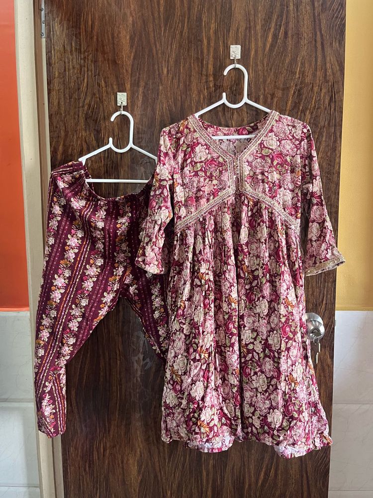 32 Bust Alia Cut Kurta Set For Women