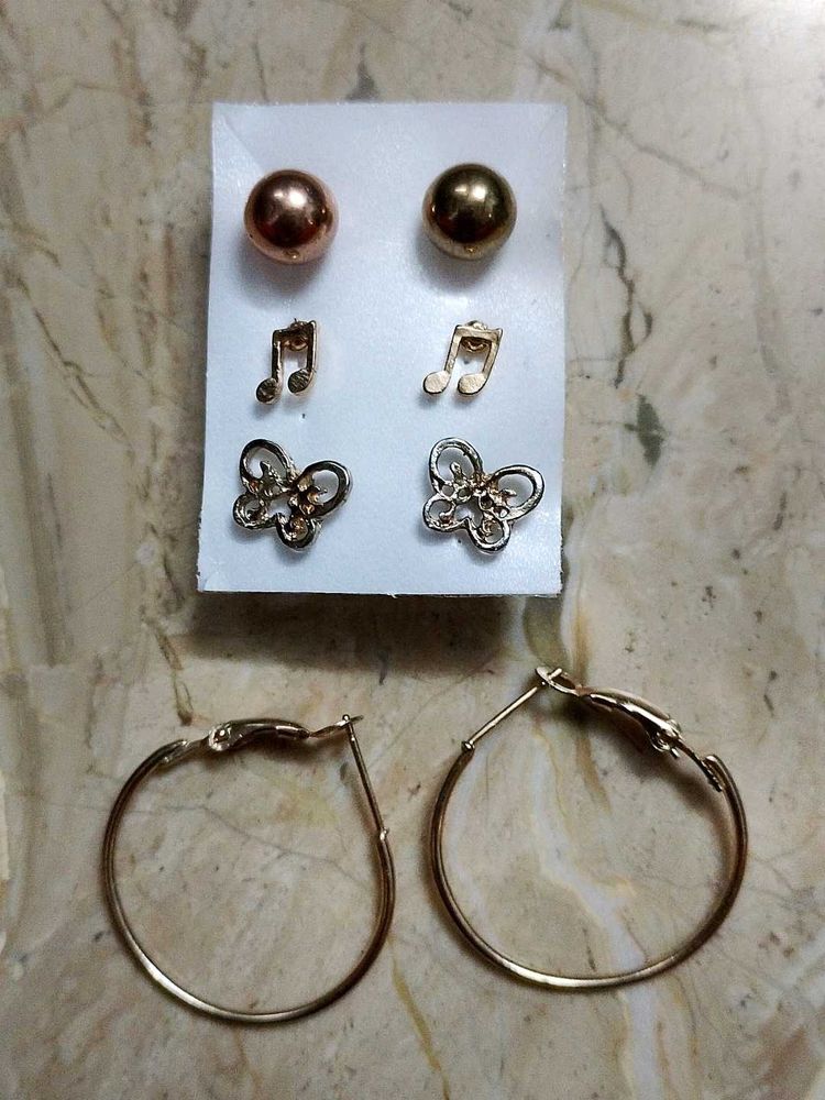 4 Earrings set