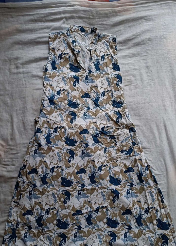 Patterned Sleeveless Dress