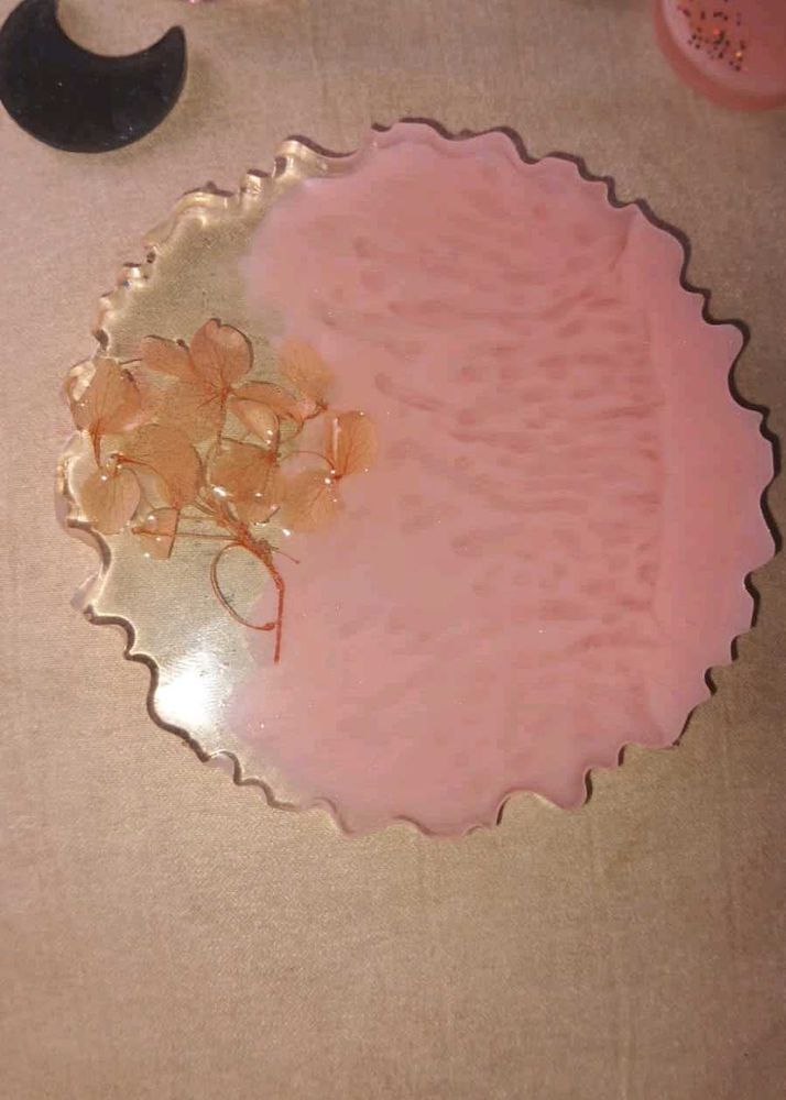 Pink Resin Coaster